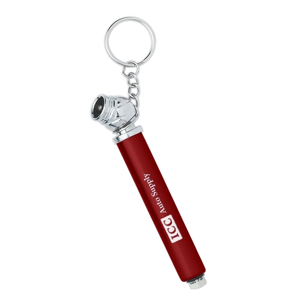 Metallic Red color option for Mini Tire Gauge Key Chain