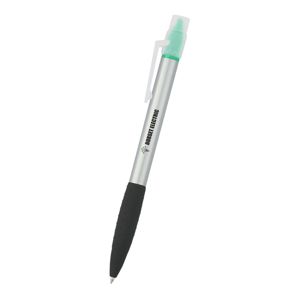Silver With Green color option for Neptune Pen/Highlighter