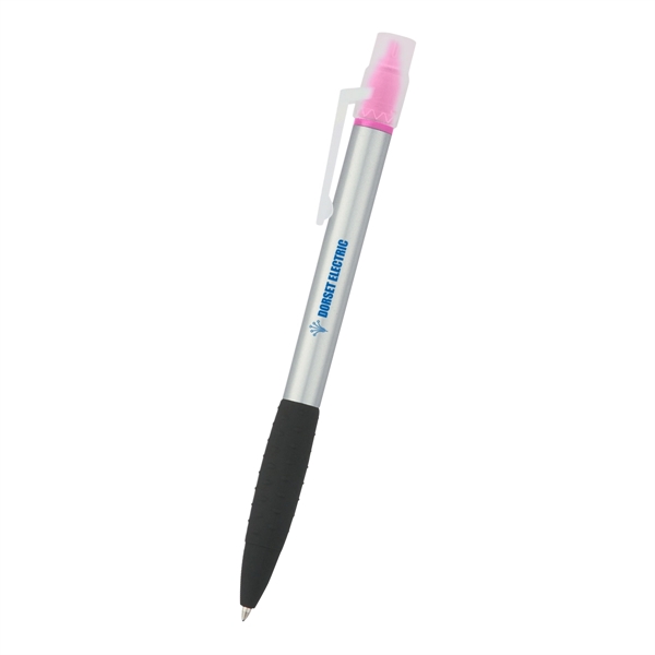 Silver With Pink color option for Neptune Pen/Highlighter