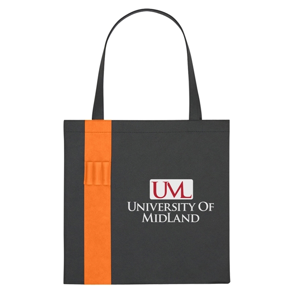Black With Orange color option for Non Woven Colony Tote