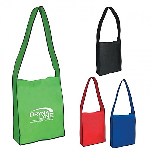 Main photo of Non Woven Messenger Tote With Hook And Loop Closure