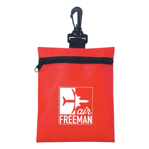 Red color option for Non Woven Zippered Pouch