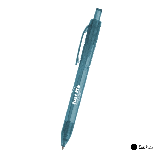 Trans Blue With Black color option for Oasis Bottle Inspired Pen