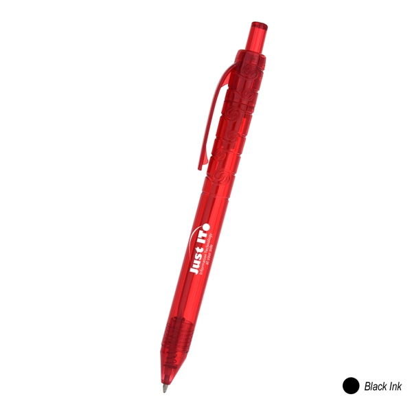 Translucent Red With Black Ink color option for Oasis Bottle Inspired Pen