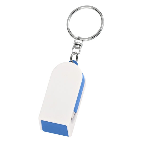 Blue color option for Phone Stand And Screen Cleaner Combo Key Chain