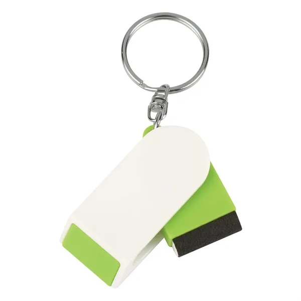 Lime color option for Phone Stand And Screen Cleaner Combo Key Chain