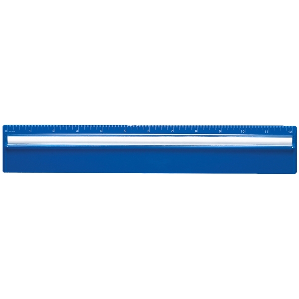 Blue color option for Plastic 12" Ruler With Magnifying Glass