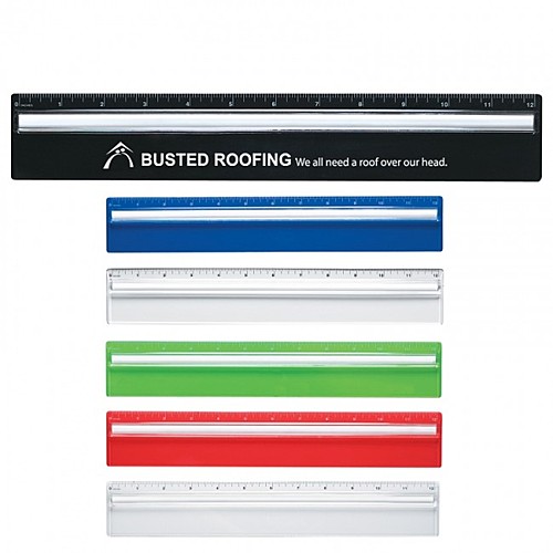 Main photo of Plastic 12" Ruler With Magnifying Glass