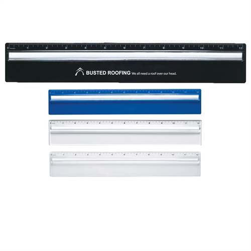 Main photo of Plastic 12" Ruler With Magnifying Glass