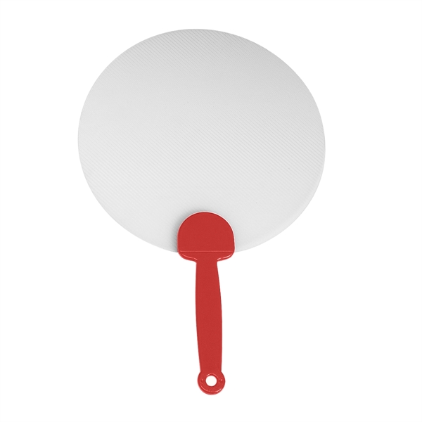 Clear With Red color option for Plastic Hand Fan