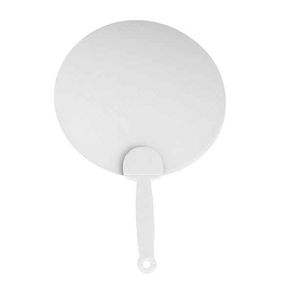 Clear With White color option for Plastic Hand Fan