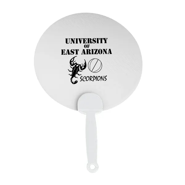 Clear/White color option for Plastic Hand Fan