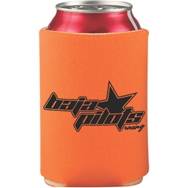 Sunburst Orange color option for Collapsible Foam Can Holder 2 Sided