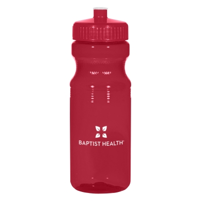 Red color option for Poly Clear™ 24 Oz. Fitness Bottle