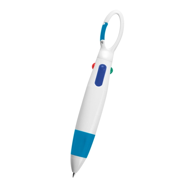 White/Blue color option for Quatro Carabiner Pen