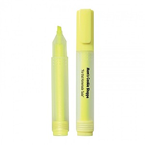 Photo of Rectangular Highlighter With Frosted Barrel And Yellow Chisel Tip