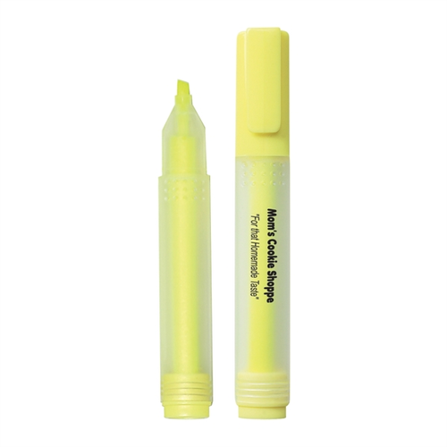 Main photo of Rectangular Highlighter With Frosted Barrel And Yellow Chisel Tip