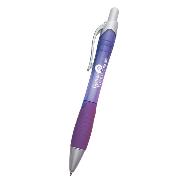 Translucent Purple color option for Rio Ballpoint Pen With Contoured Rubber Grip