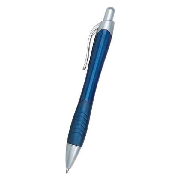 Metallic Blue color option for Rio Gel Pen With Contoured Rubber Grip