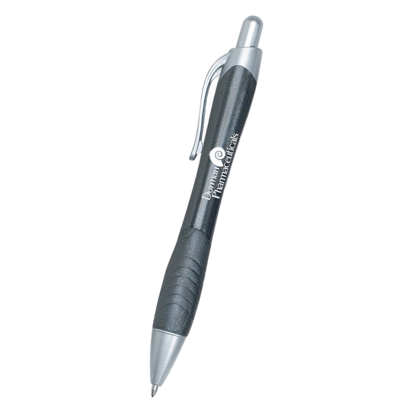 Metallic Charcoal color option for Rio Gel Pen With Contoured Rubber Grip