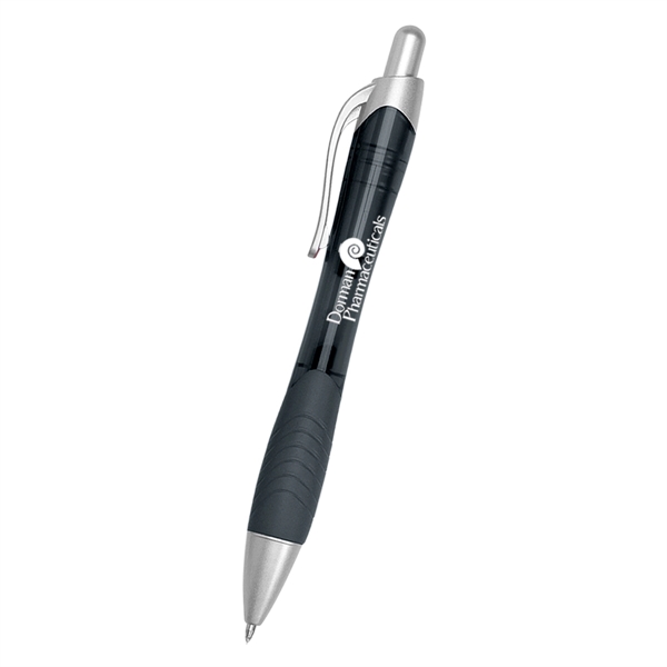 Translucent Black color option for Rio Gel Pen With Contoured Rubber Grip