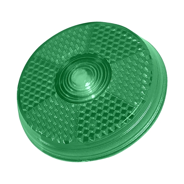 Recycled Green color option for Round Blinking Light With Back Clip