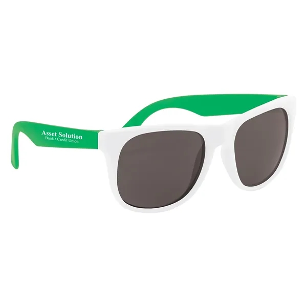 White/Green color option for Rubberized Sunglasses