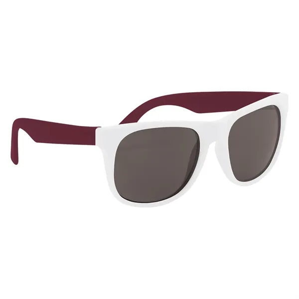 White/Maroon color option for Rubberized Sunglasses