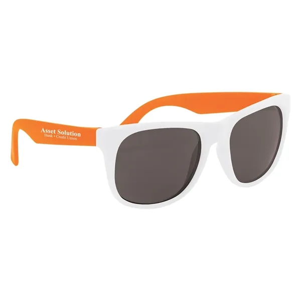 White/Orange color option for Rubberized Sunglasses