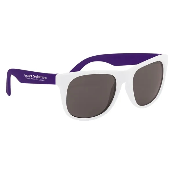 White/Purple color option for Rubberized Sunglasses