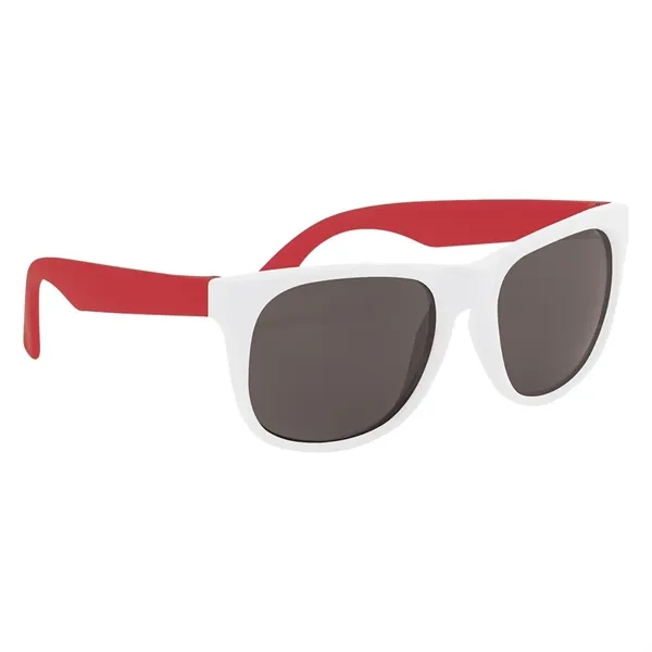 White/Red color option for Rubberized Sunglasses