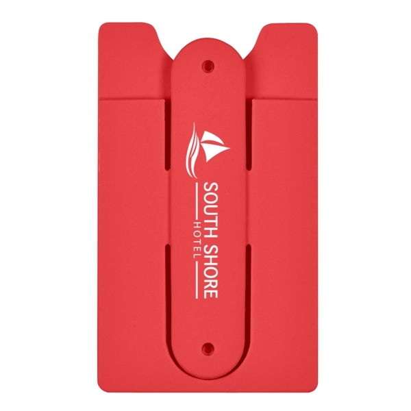 Red color option for Silicone Phone Wallet With Stand