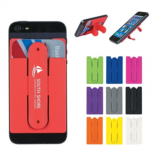 Main photo of Silicone Phone Wallet With Stand