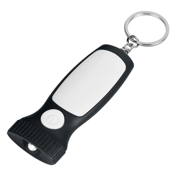 Black With White color option for Slim Led Light Key Chain