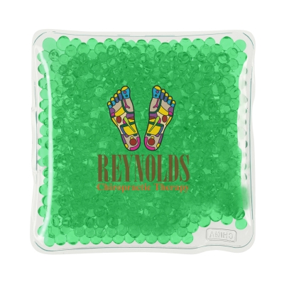 Green color option for Square Gel Beads Hot/Cold Pack