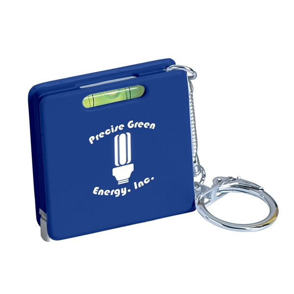 BLUE color option for Square Level Tape Measure Key Tag
