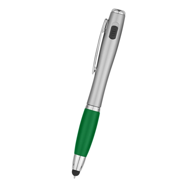 Green color option for Trio Pen With Led Light And Stylus