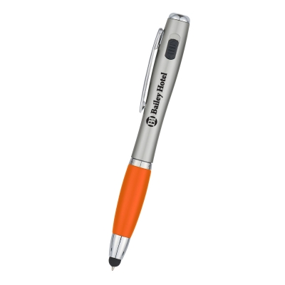 Orange color option for Trio Pen With Led Light And Stylus