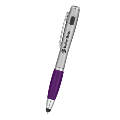 Purple color option for Trio Pen With Led Light And Stylus
