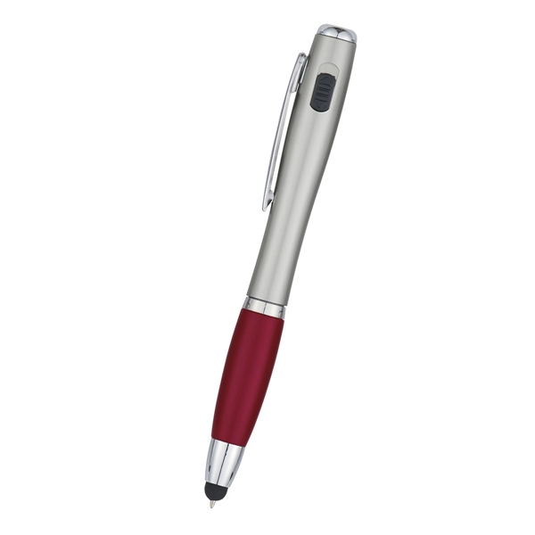Red color option for Trio Pen With Led Light And Stylus