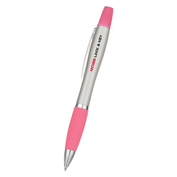 Silver With Pink color option for Twin Write Highlighter