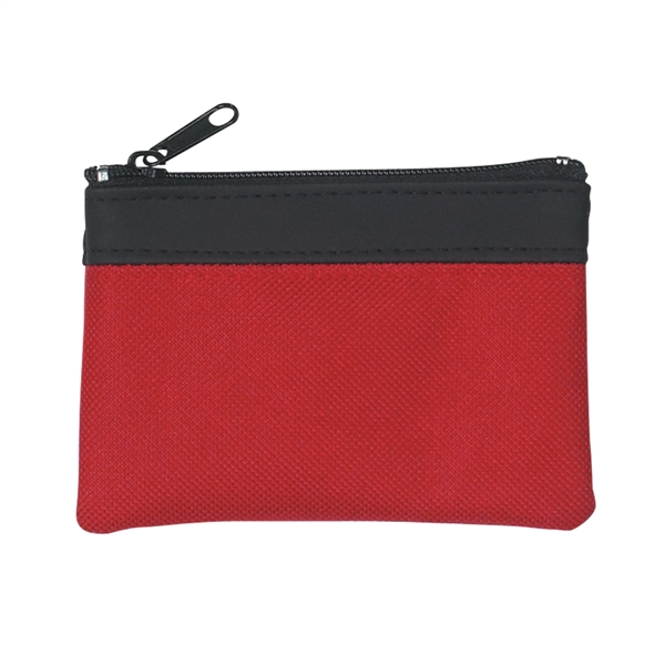 Red/Black color option for Zippered Coin Pouch