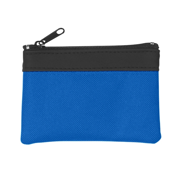 Royal Blue/Black color option for Zippered Coin Pouch