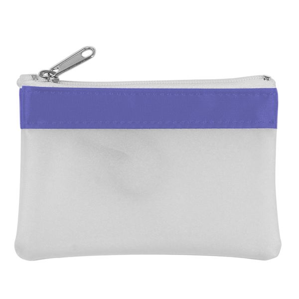 Frost White/Purple color option for Zippered Coin Pouch