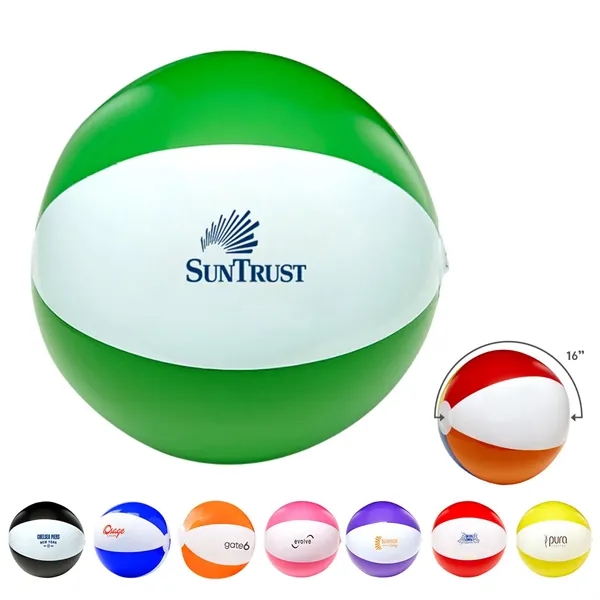 Green-White color option for 16" Two Tone Beach Ball