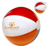 6" Six Color Beach Ball