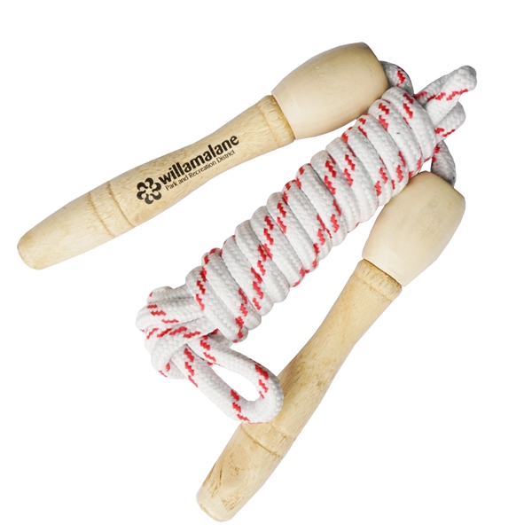 Brown-Pink color option for 7' Wooden Handle Jump Rope