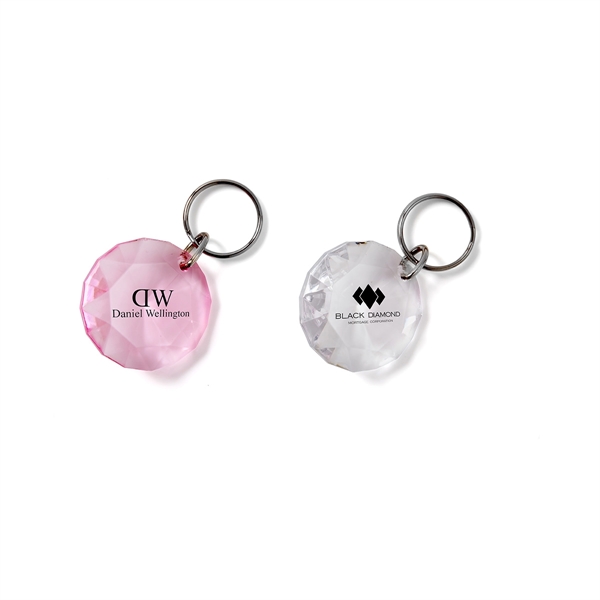 Translucent Pink color option for Acrylic Diamond Keychain
