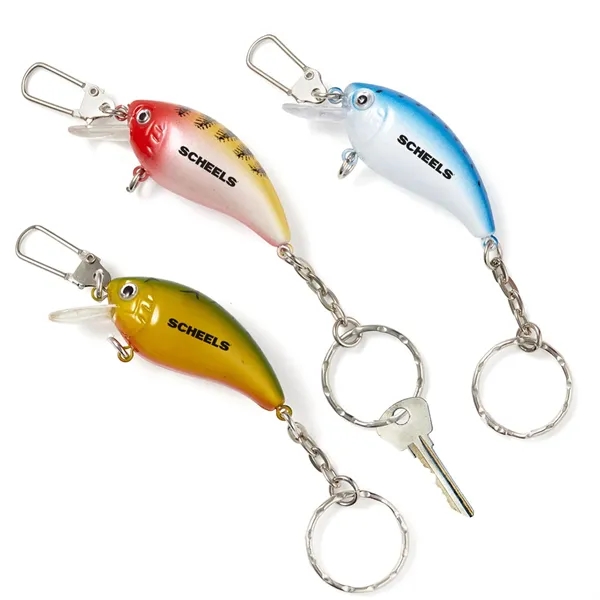 Assorted color option for Fishing Lure Keychain With Clasp