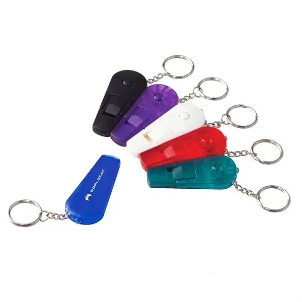 Translucent Red color option for Whistle Keychain With Led